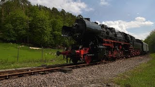 Dampfloks entlang der Kyll und an der Mosel. Dampfspektakel Trier 2018 (4k)