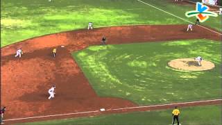 20130712 CPBL 象 VS 犀牛 3上 王峻杰體力好,折返跑有練過