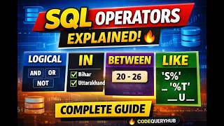 SQL Operators Explained 🔥 Logical, IN, BETWEEN, LIKE (Complete Guide) #sqlserver #database #data