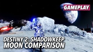 Destiny vs. Destiny 2: Shadowkeep Moon Comparison