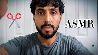 ASMR Hair Cut Roleplay | haircut scissors, clippers, handmovments ( barber thinks he's the best)