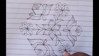 Very attractive 11*6 dot rangoli design-81 #trending #rangoli #dotrangoli #viralvideo #rangolidesign