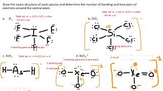 GCI: Lewis Structures and Molecular geometry problems