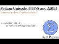 Unicode, UTF 8 and ASCII