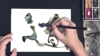 Japanese Colored Calligraphy(iromoji) -The Way（Traditional Japanese culture,日本伝統文化,書道,色文字,道)