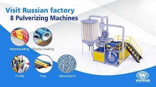 Plastic Pulverizer PP PE PVC PET Rubber Plastic Grinder Machine for Russian Customer Workshop