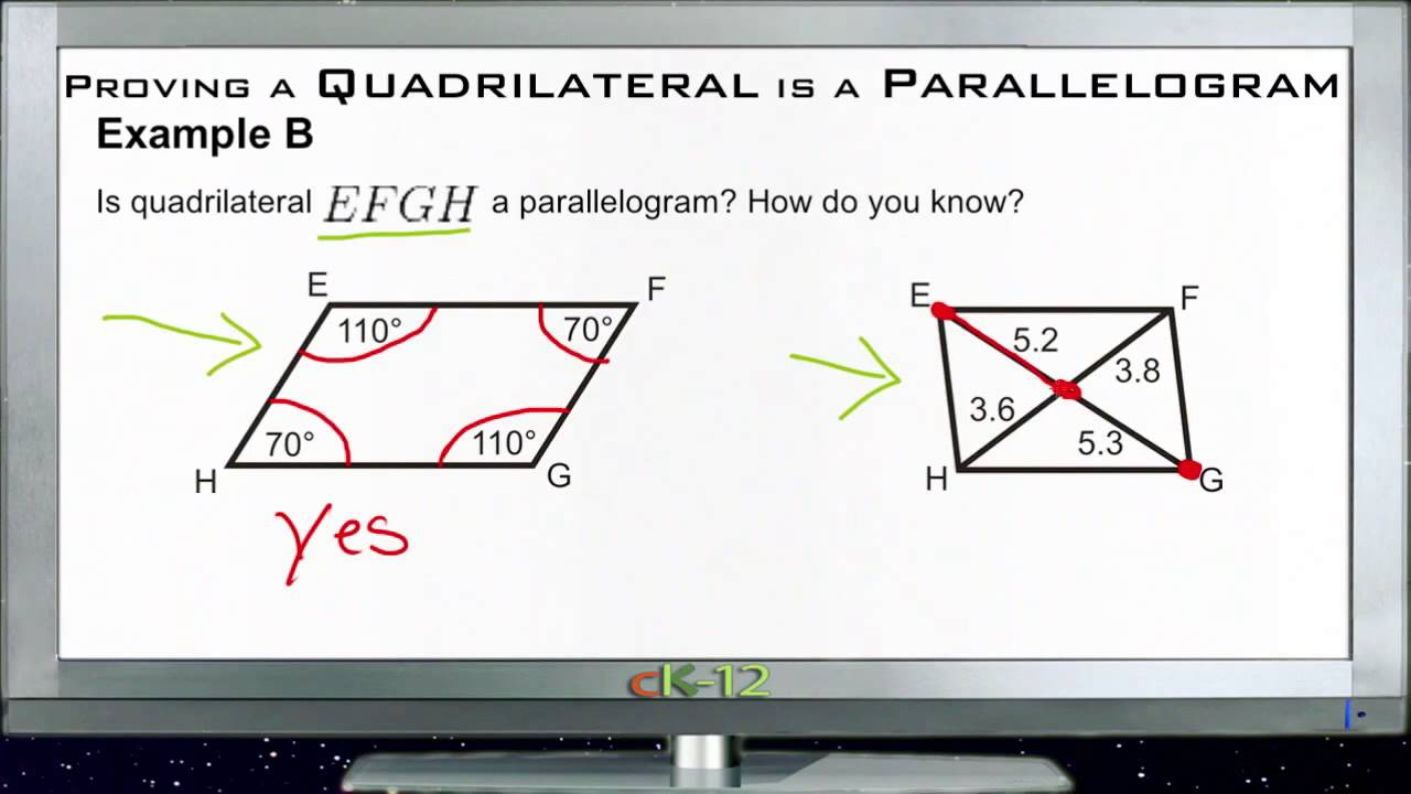 Proving A Quadrilateral Is A Parallelogram: Examples (Basic Geometry ...