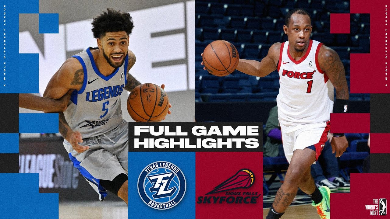 Sioux Falls Skyforce Vs. Texas Legends - Game Highlights - YouTube