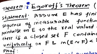 Egoroff's Theorem or Little Wood's 3rd Principle