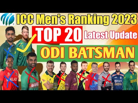 Men's ODI Batting Rankings 2023 | ICC Ranking 2023 | Top 20 ODI Batsman ...