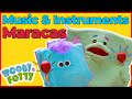 Music & Instruments 🎶 Maracas Fun with Wooby & Fotty | Toddler Learning Video | Kids Music