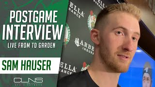 Sam Hauser Reacts on his Breakout Game | Celtics vs Pacers