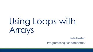 Arrays with Loops in C++ Tutorial: Initialize, display, and copy elements; Find the highest value