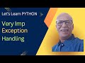 How to handle Exception in Python | Handling Errors in python | Python Programming #pythonlearning