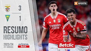 Resumo: Benfica 3-1 Estoril (Liga 23/24 #25)