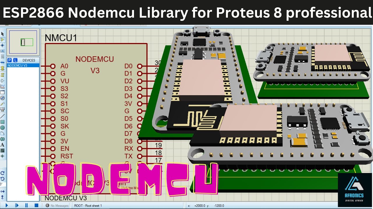 Esp2866 NodeMCU Library Module For Proteus 8 With Footprint And PCB ...