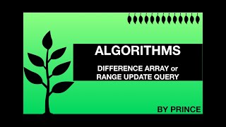 L-02 || ✅ Difference Array or Range Update Query || Algorithms