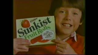 SUNKIST FRUIT ROLLS 80's Commercial