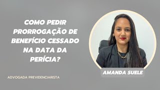 Benefício Cessado na Data da Perícia.