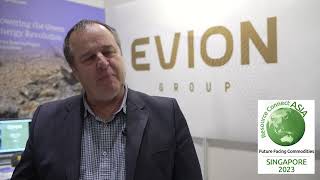 Evion Group (ASX: EVG) managing director Tom Revy at Future Facing Commodities conference Singapore.