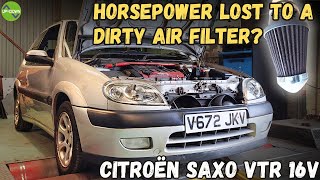 How much POWER could a blocked air filter cost this Saxo?