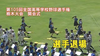 第105回高校野球栃木大会 開会式 選手退場