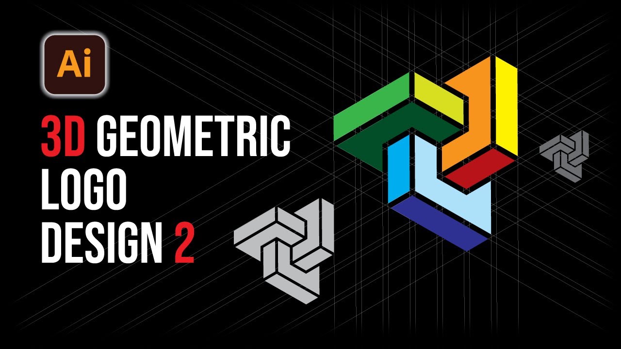 3d Geometric Logo Design In Adobe Illustrator Youtube