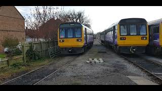 Class 142 passes 2 other 142s at Leeming Bar MPD *RARE*