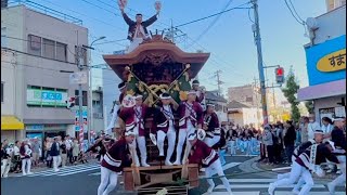 令和5年9月16日　岸和田だんじり祭り（春木地区）宵宮　パレード前\u0026パレード後【春木交差点】# だんじり　#春木