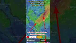 Amaran Angin Kencang & Cuaca Buruk di Johor, Pahang, Terengganu, Kelantan & Pantai Barat Sabah