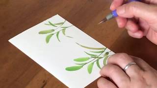 初心者でも描けますハガキ絵💕【えのころ草】水彩画Even the first person can draw easily [Enokoro] watercolor