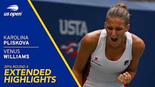 Karolina Pliskova v Venus Williams Extended Highlights | 2016 US Open Round 4