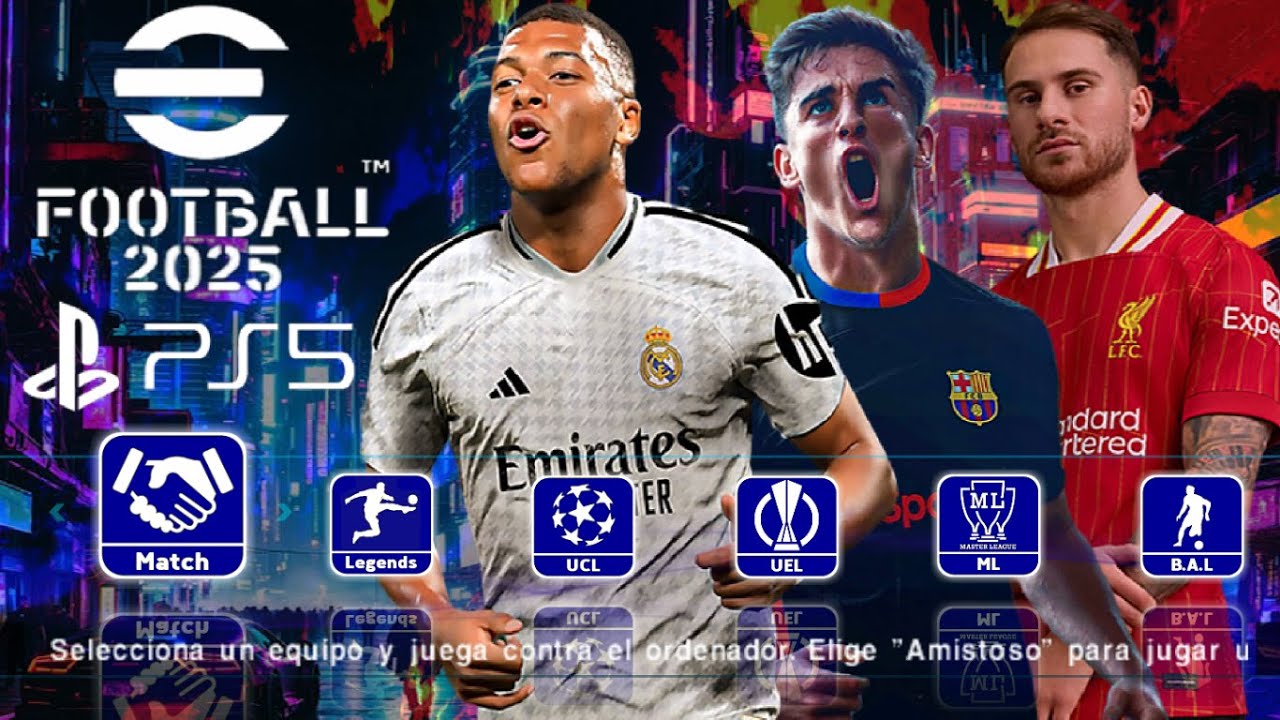 EFOOTBALL PES 2025 PPSSPP (C19) CÂMERA PS4 ATUALIZAÇÃO DE NOVOS KITS ...