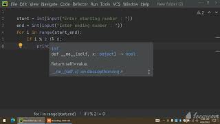 python program for finding the odd numbers in the given range | Explained