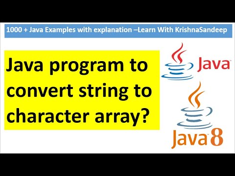 How to convert String to character array in java? How to convert String to character array in java?
