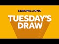 The National Lottery EuroMillions draw results from Tuesday 13 August 2024