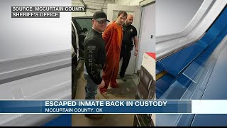 Escaped inmate back in custody