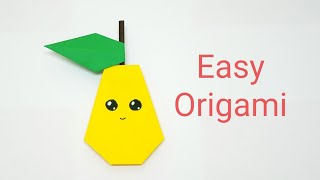 Origami, Easy Origami pear,Origami for beginners,