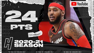 VINTAGE Carmelo Anthony 24 Points Full Highlights - 76ers vs Trail Blazers | February 11, 2021
