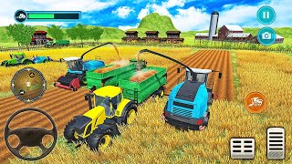 Real Tractor Farming Simulator 2021 - Wheat Farm Plowing & Harvesting - Android Gameplay