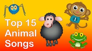 TOP 15 ANIMAL SONGS | Compilation | Nursery Rhymes TV | English Songs For Kids