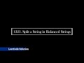 1221.Split a String in Balanced Strings with Javascript | Leetcode solution with javascript in Hindi