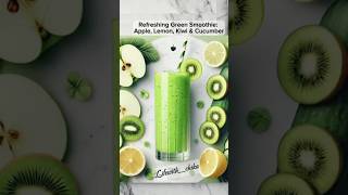 Healthy green smoothie: Apple, Lemon, Kiwi and Cucumber