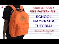 Tutorial Menjahit Ransel Sekolah - How to make a school backpack - Sewing with Miko Craft