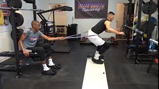 Slide Board Strength Band Resistance with Njegos Sikiras with Elite Skills Training Coach Tony Falce