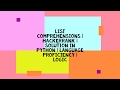List Comprehensions | HACKERRANK | SOLUTION IN PYTHON | LANGUAGE PROFICIENCY | LOGIC