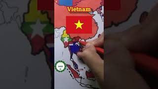 Vietnam flag map drawing | Bản vẽ bản đồ cờ Việt Nam