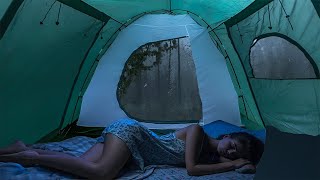 HEAVY RAIN at Night on Tent | Sleep Fast and Reduce Stress | Best Rain Sound | ASMR