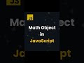 Math object in javascript #trending #codeing #shortviral #object #javascript