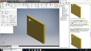 Rectangular Pattern Feature from Inventor 11 Tutorials